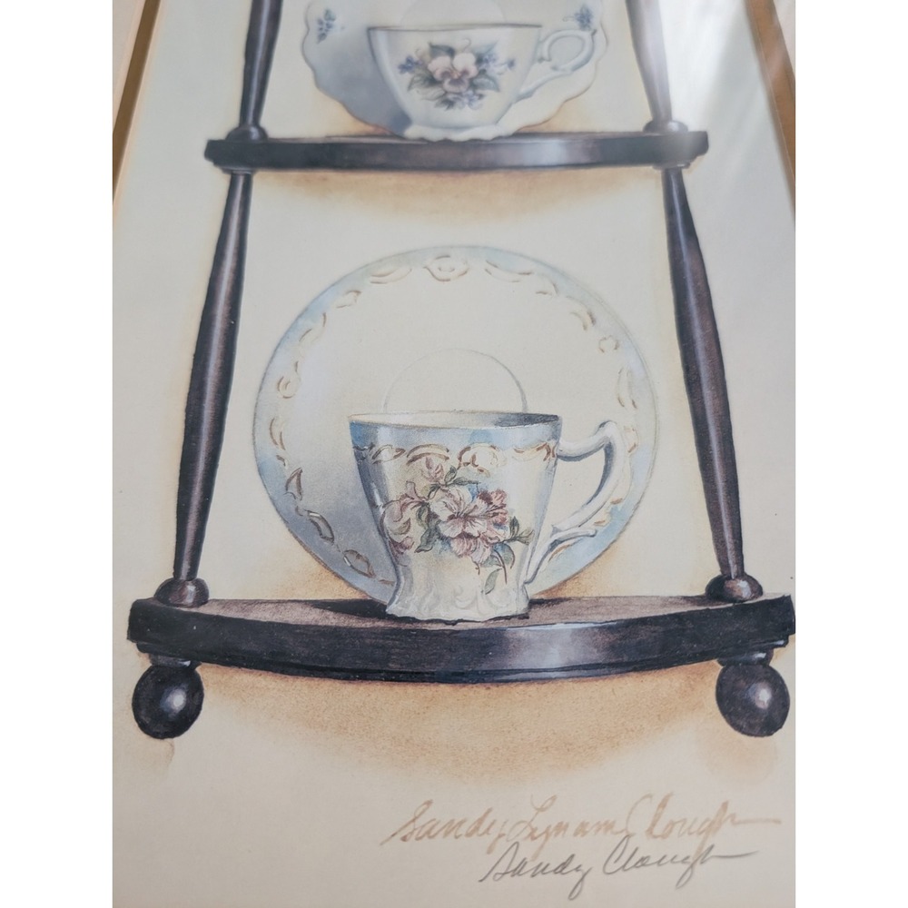 Tea Cups & Saucers Prints Signed by Sandy Lynam Clough‎ - Picture 3 of 13